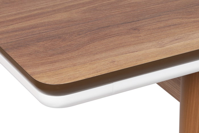 Hanah Home Sigma - 993 Mesa de comedor extensible Nogal y blanco Hanah Home Sigma - 993 Mesa de comedor extensible Nogal y blanco